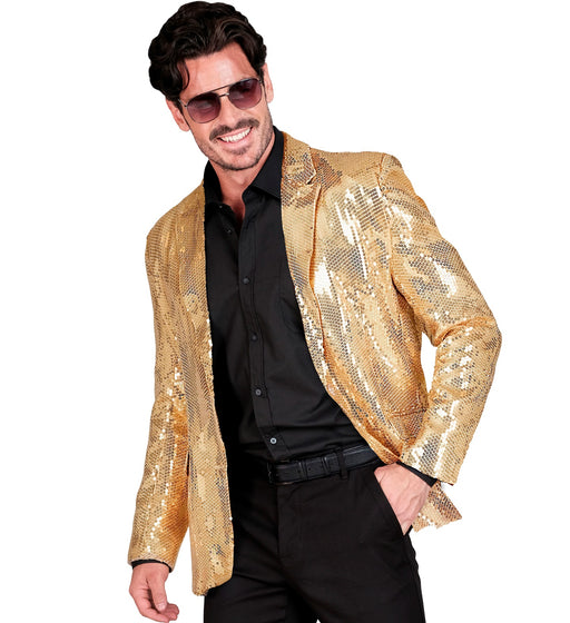 giacca dorata con paillettes
