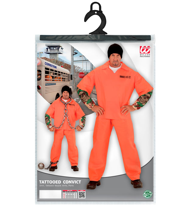 COSTUME DA CARCERATO TATUATO SING SING