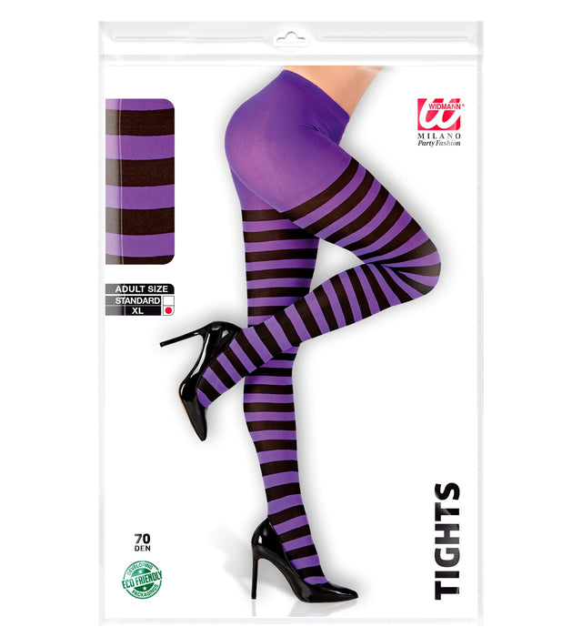 COLLANT VIOLA/NERO 70 DENARI ADULTO