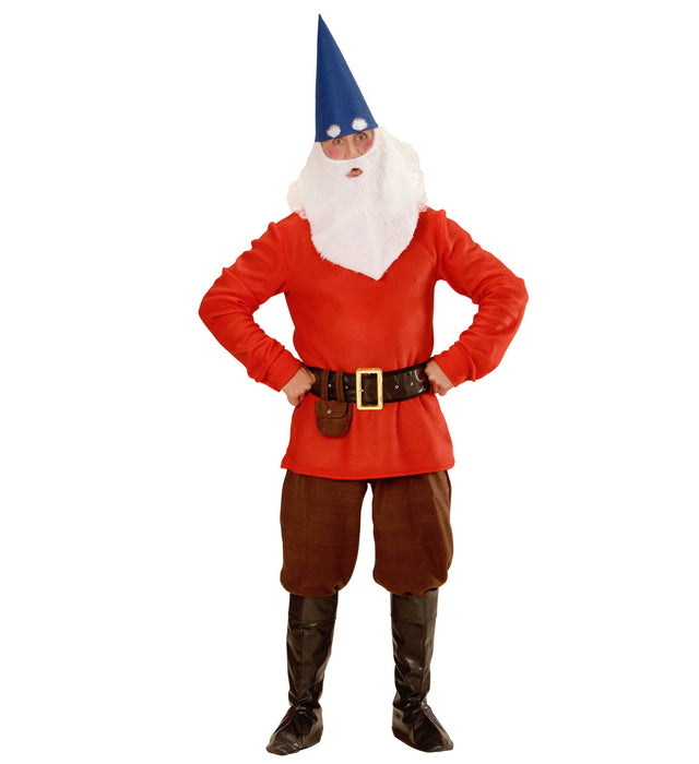 COSTUME DA GNOMO ROSSO ADULTO CAPO ELFO CARNEVALE
