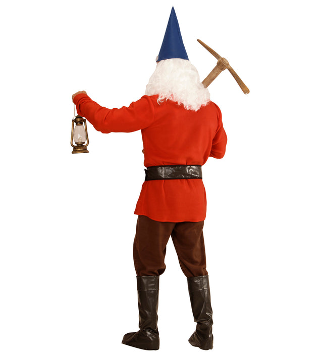 COSTUME DA GNOMO ROSSO ADULTO CAPO ELFO CARNEVALE