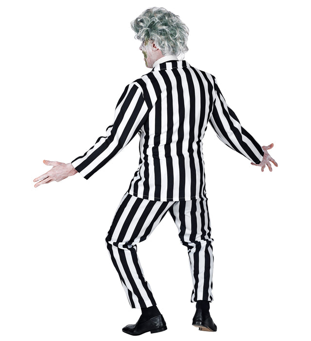 COSTUME SCHELETRO UOMO RIGATO BIANCO NERO M