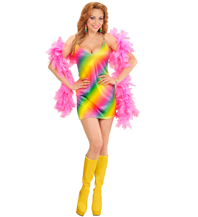 COSTUME RAGAZZA ARCOBALENO ANNI 70