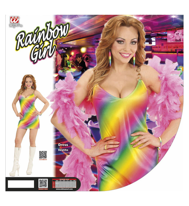 COSTUME RAGAZZA ARCOBALENO ANNI 70
