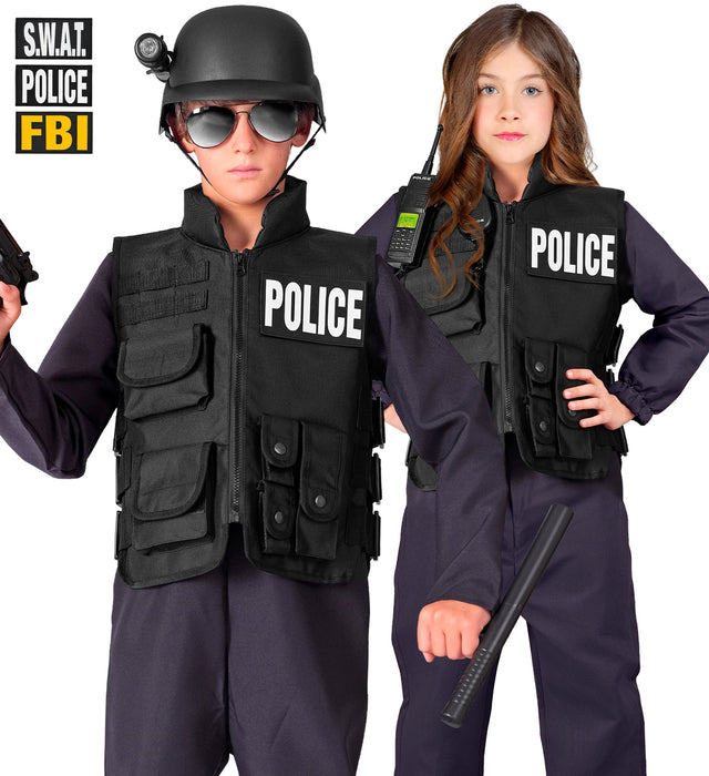 GILET TATTICO SWAT FBI POLICE PER BAMBINI