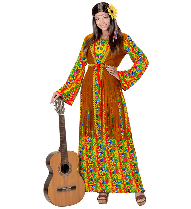 COSTUME DONNA HIPPIE ANNI 70 FIGLIA DEI FIORI
