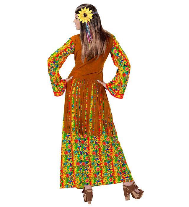 COSTUME DONNA HIPPIE ANNI 70 FIGLIA DEI FIORI
