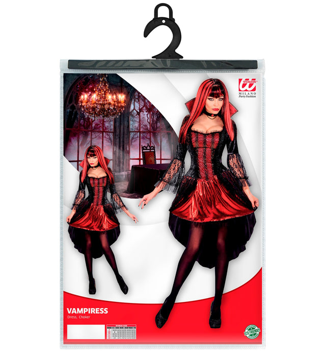 COSTUME SEXY VAMPIRESSA CON GIROCOLLO