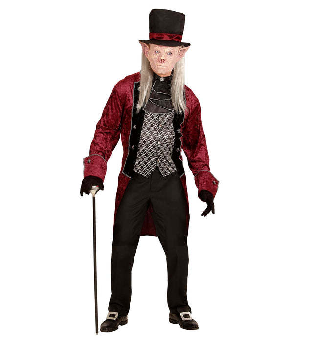 COSTUME VAMPIRO VITTORIANO IN GIACCA BORDEAUX
