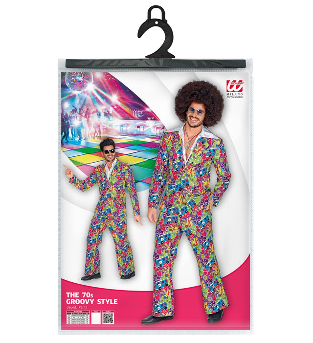 COMPLETO UOMO ANNI 70 GROOVY STYLE ADULTO