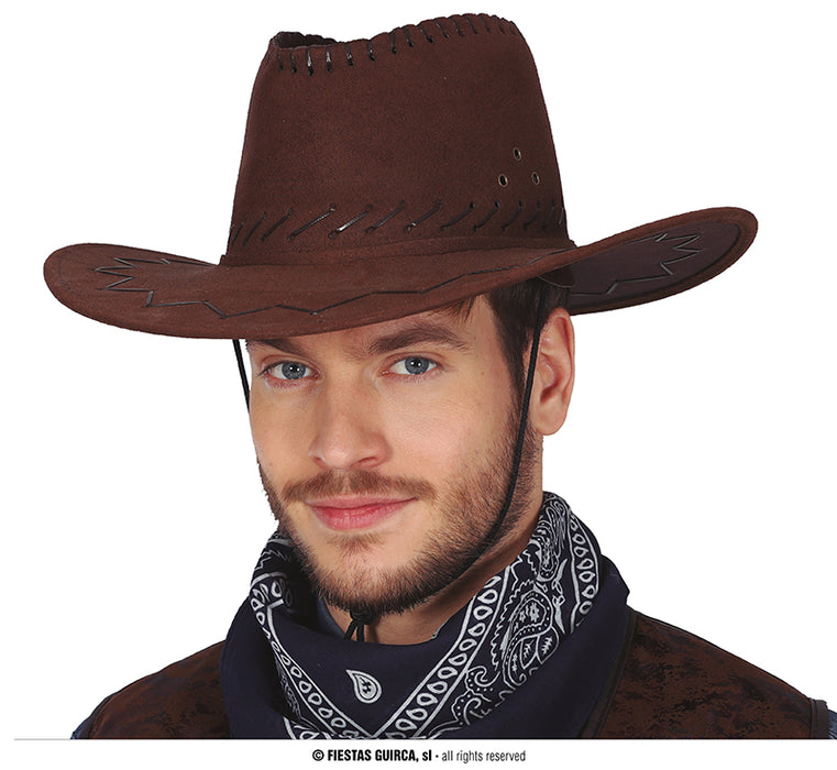CAPPELLO WESTERN DA COWBOY SCAMOSCIATO