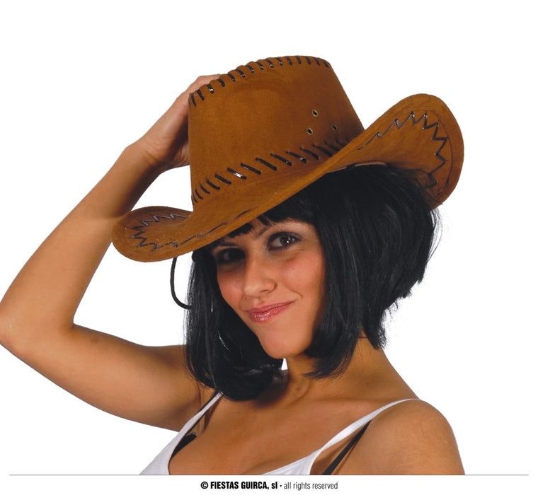CAPPELLO WESTERN DA COWBOY SCAMOSCIATO
