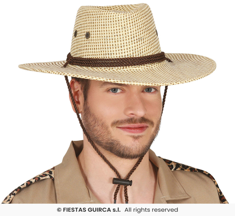 CAPPELLO COWBOY IN TESSUTO PANNA