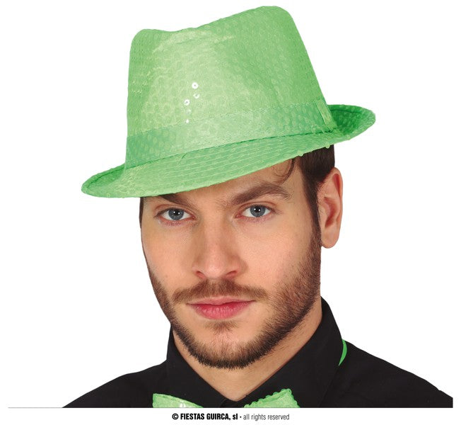 CAPPELLO CON PAILLETTES NEON