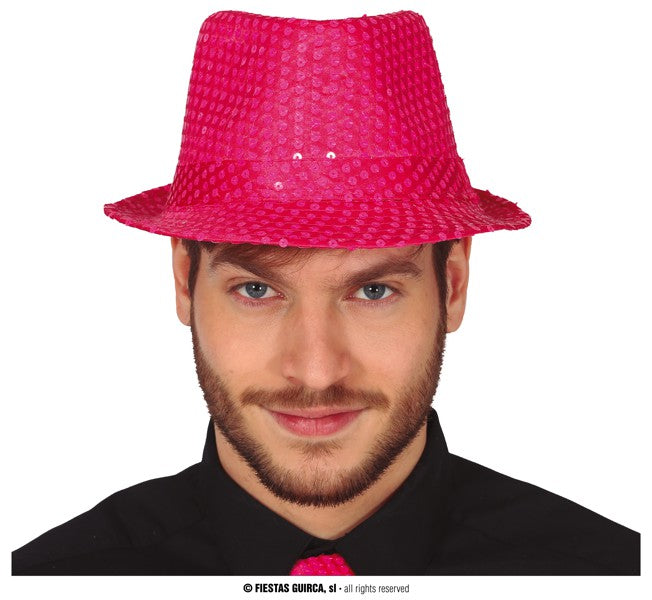 CAPPELLO CON PAILLETTES NEON