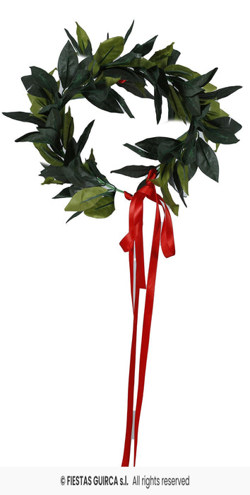 CORONA LAUREATO ALLORO NASTRO ROSSO