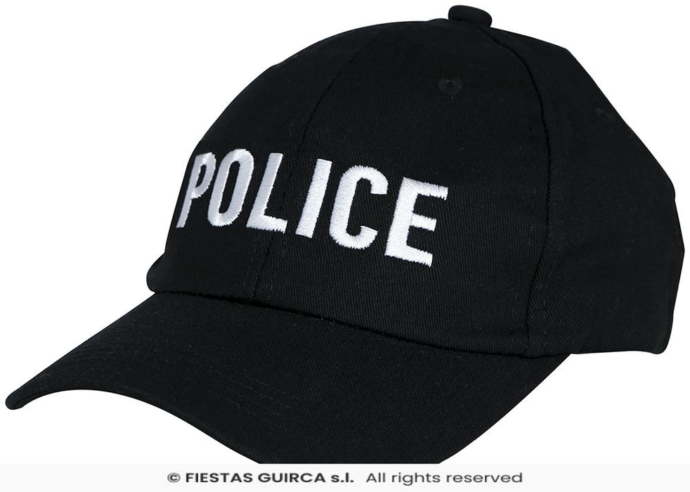 BERRETTO POLICE FBI NERO CON VISIERA E REGOLABILE