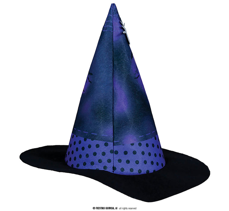 CAPPELLO DA STREGA VIOLA E NERO PER BAMBINE