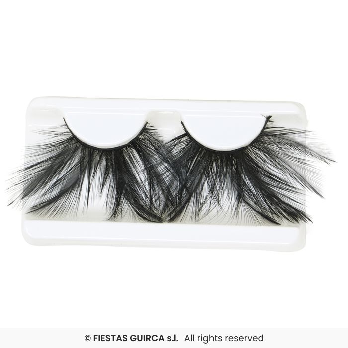 CIGLIA PIUMATE NERE CON COLLA