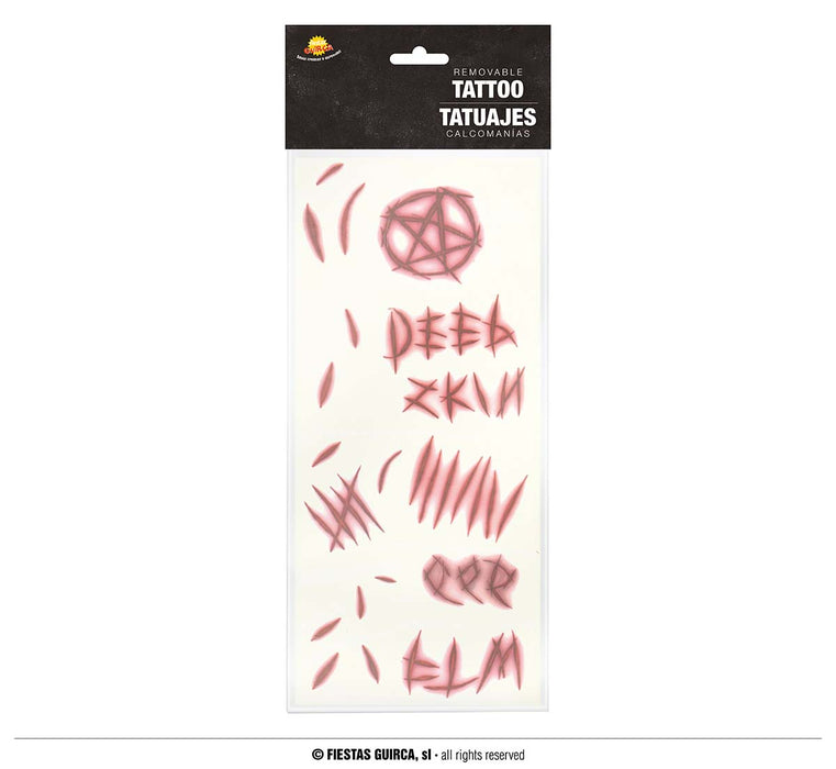 TEMPORARY TATTOOI CICATRICI E GRAFFI DEMONIACI