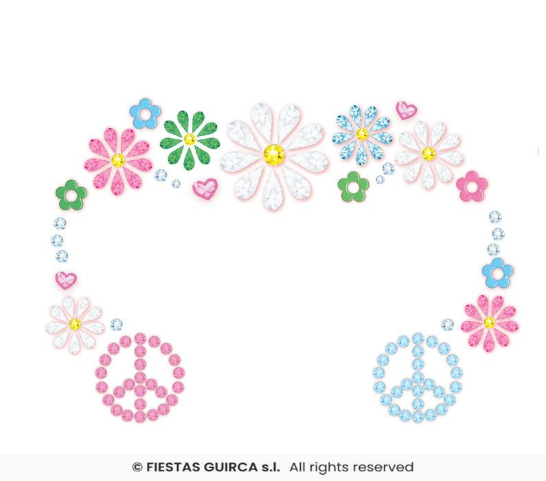 GIOIELLI ADESIVI HIPPIE PER DECO VISO