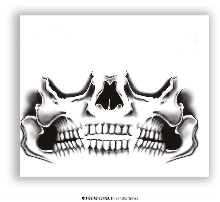 TEMPORARY TATTOO PER VISO TESCHIO EL DIA DE LOS MUERTOS