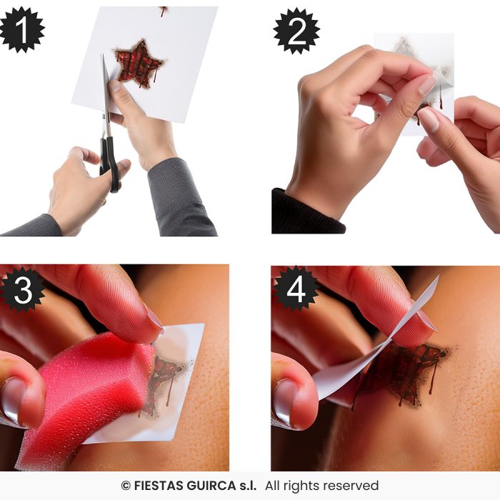 TEMPORARY TATTOO PER VISO PRANK CLOWN