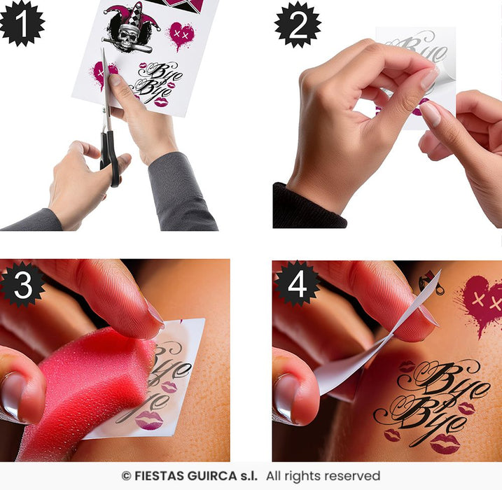 TEMPORARY TATTOO PER CORPO JOLLY INDIAVOLATA BYE-BYE