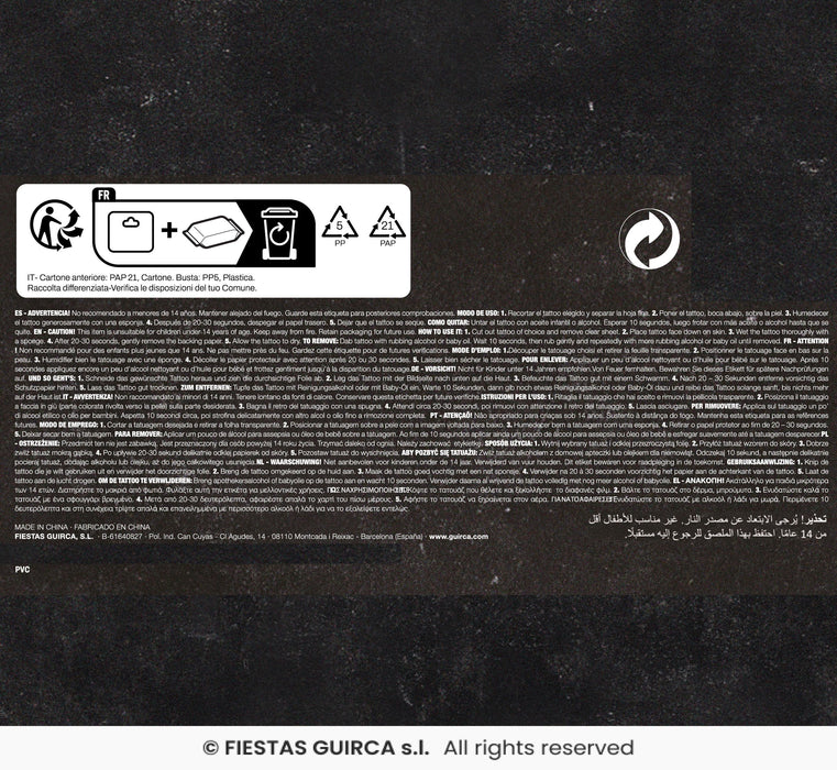 TEMPORARY TATTOO PER CORPO JOLLY INDIAVOLATA BYE-BYE