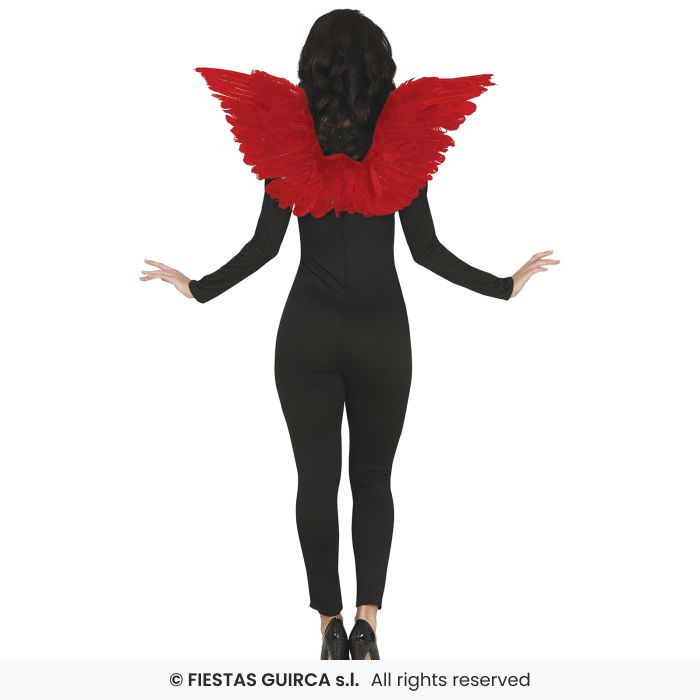 ALI ANGELO DEMONIACO CON PIUME ROSSE CM 40X70