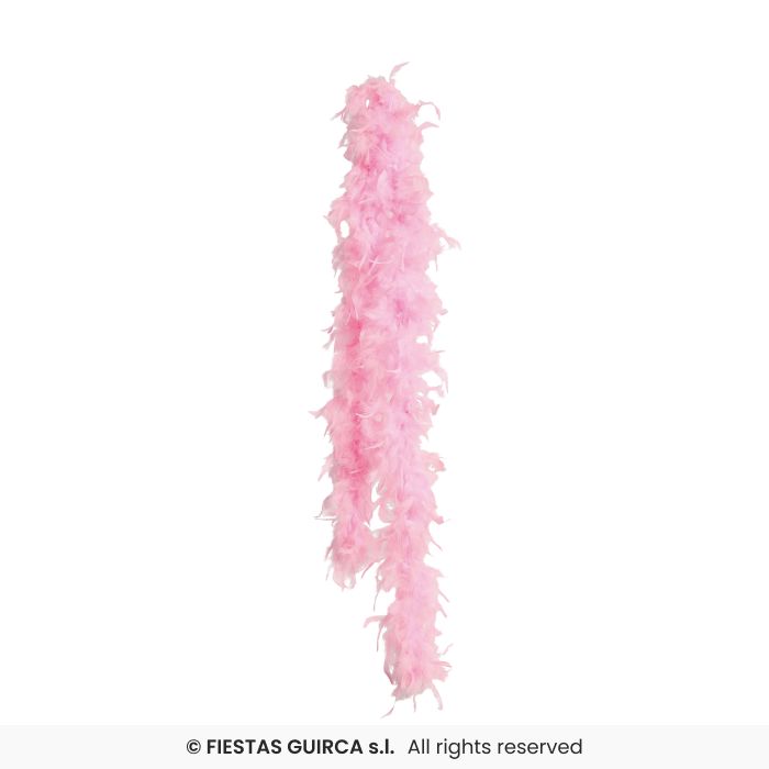 BOA CON PIUME DI STRUZZO ROSA GR 40