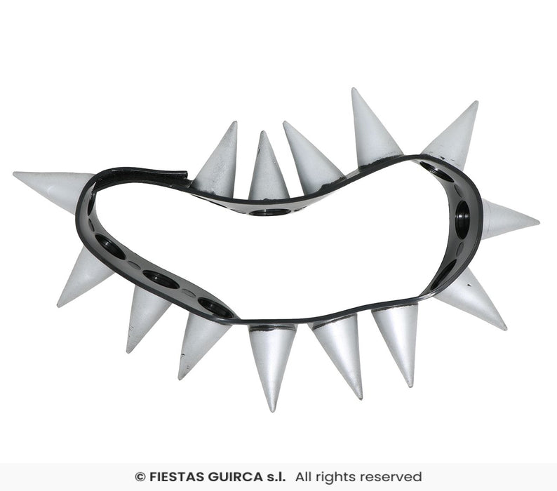 COLLARINO DA ROCKER PUNK CON SPUNZONI IN GOMMA