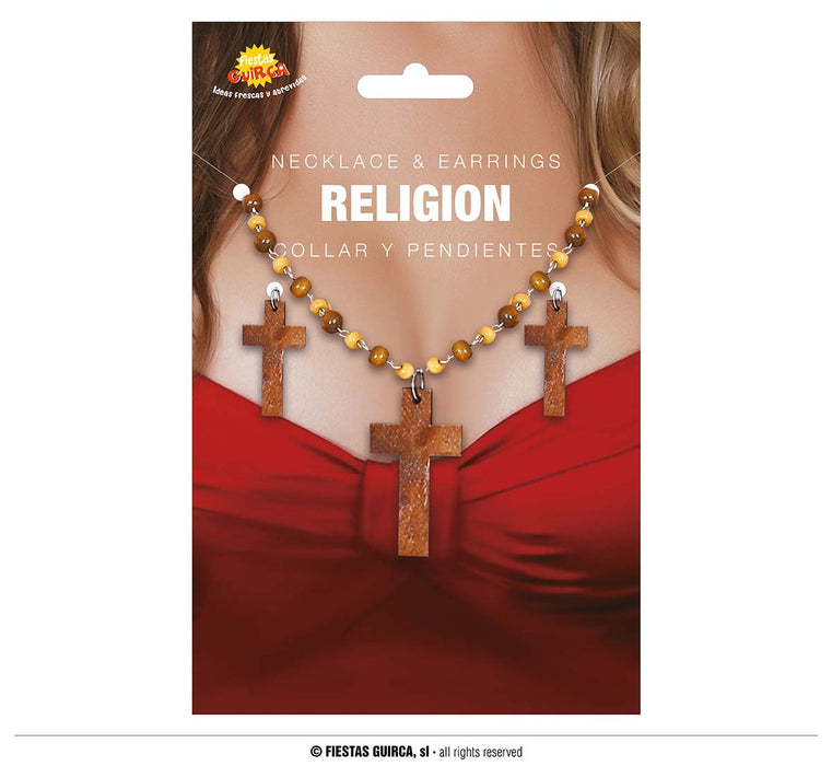 CORONA ROSARIO CON ORECCHINI MONACA