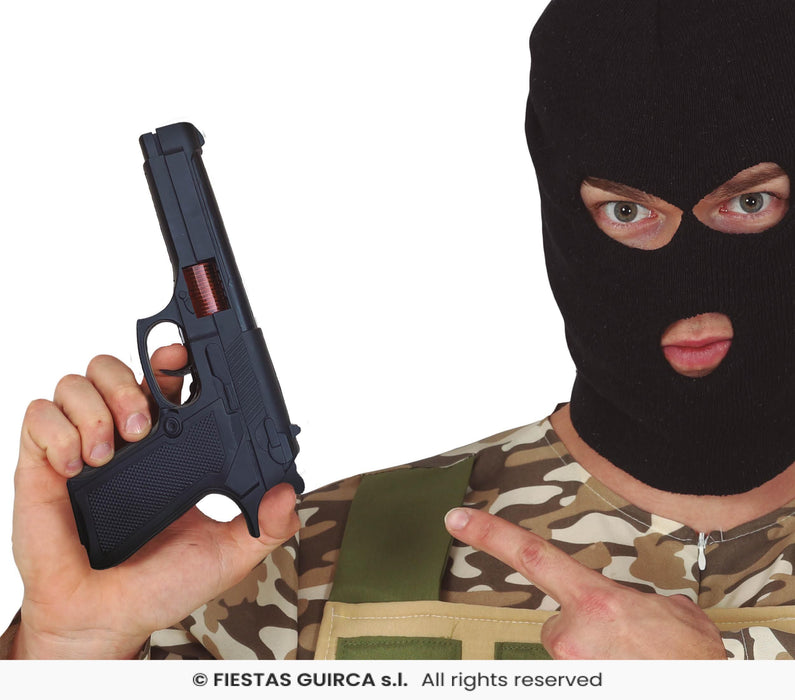 PISTOLA GIOCATTOLO NERA DA POLIZIOTTO CM 23