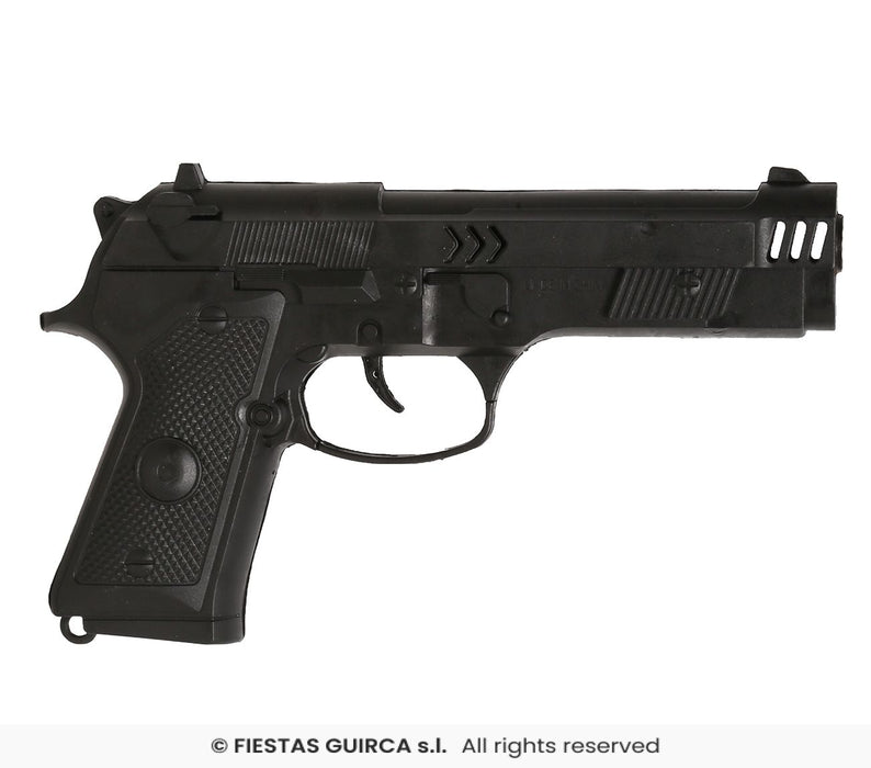 PISTOLA GIOCATTOLO NERA DA POLIZIOTTO CM 23