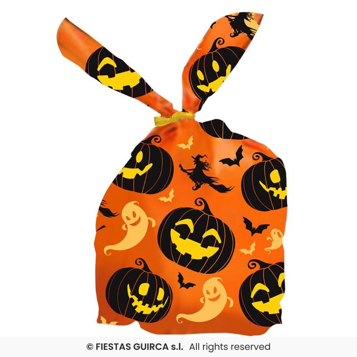 20 SACCHETTI PER CARAMELLE CON DISEGNO ZUCCA