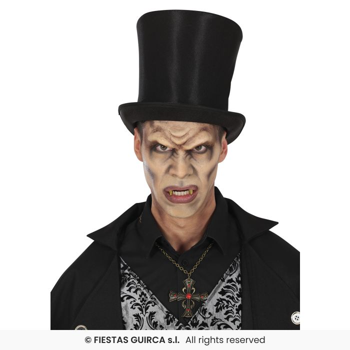 DENTI CANINI DORATI PER TRAVESTIMENTO DA VAMPIRO