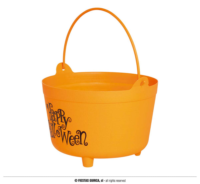 CALDERONE DA STREGA HAPPY HALLOWEEN IN PLASTICA
