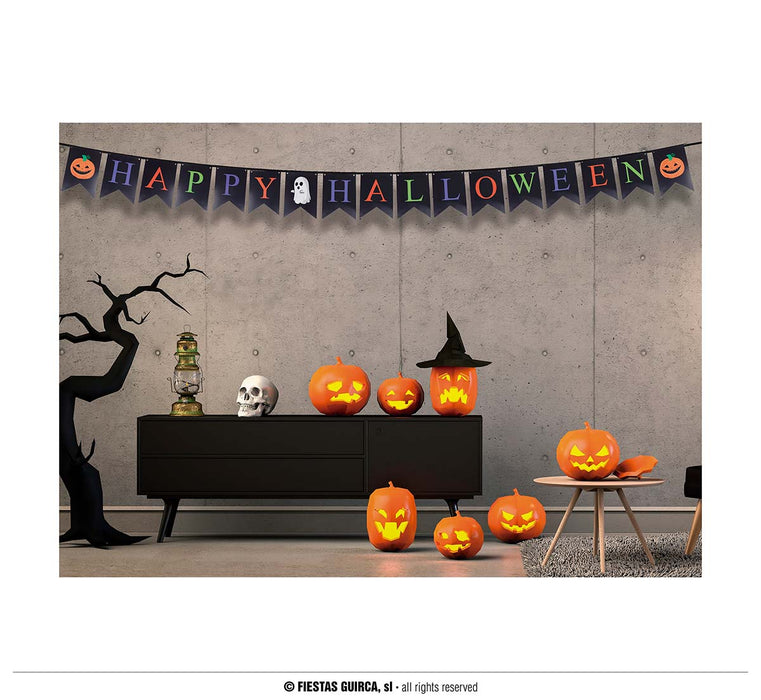 FESTONE A BANDERINE HAPPY HALLOWEEN MULTICOLORE MT 3