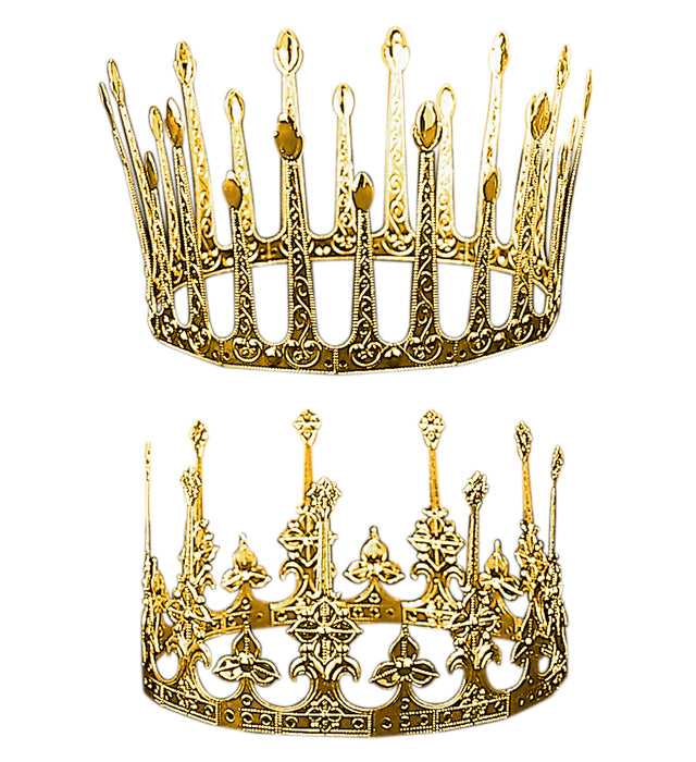 CORONA DA RE IMPERIALE IN METALLO DORATO