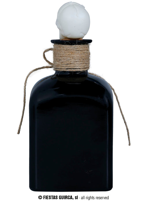 BOTTIGLIA POZIONE VELENOSA CON TAPPO IN SUGHERO E TESCHIO CM 20