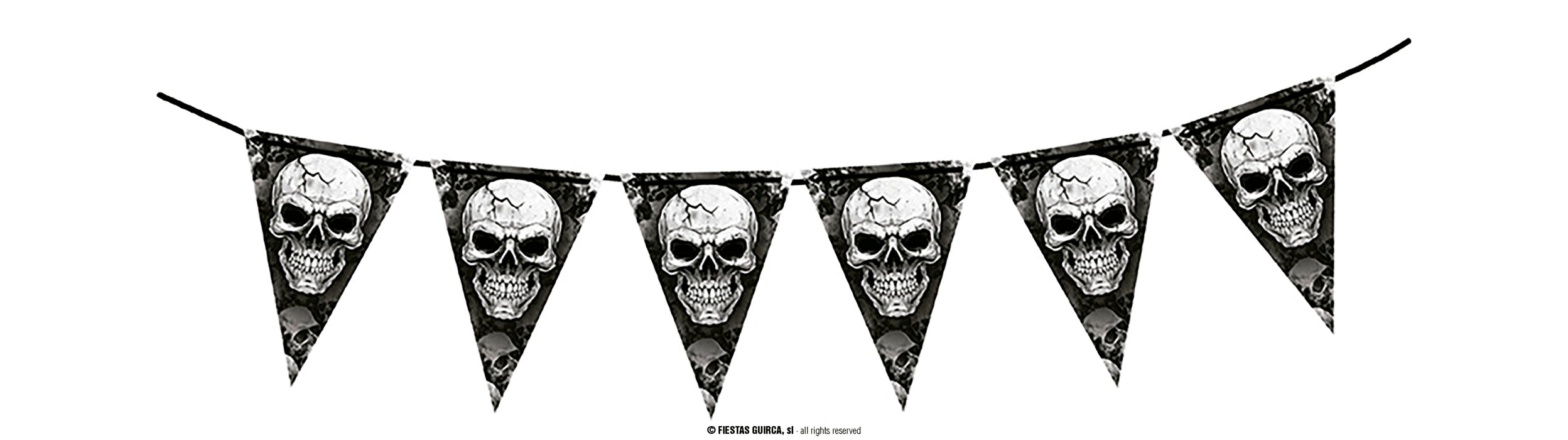 FESTONE BANDIERINE TESCHI IN CARTA PLASTIFICATA MT 3