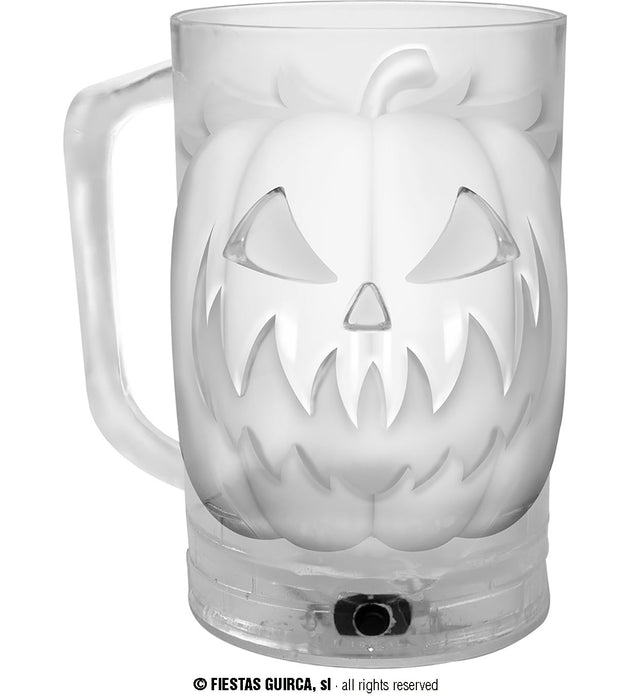 BOCCALE DI BIRRA LUMINOSO DISEGNO HORROR