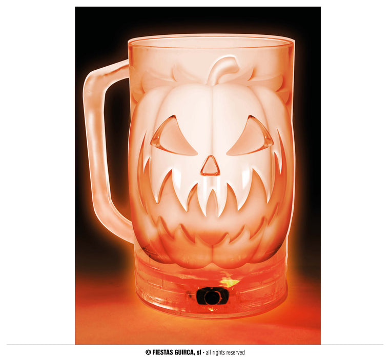 BOCCALE DI BIRRA LUMINOSO DISEGNO HORROR