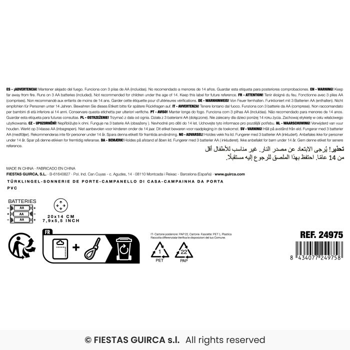 CAMPANELLO HALLOWEEN CON OCCHIO LUMINOSO ED EFFETTI SONORI