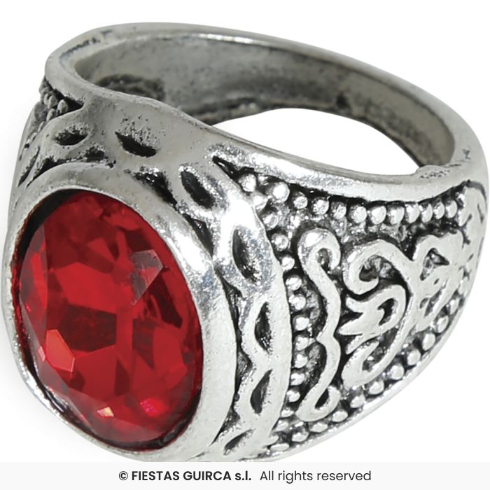 ANELLO PIRATESSA CON RUBINO ROSSO