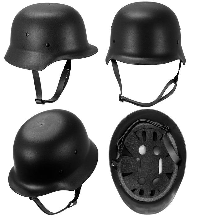 ELMO MILITARE NERO TEDESCO II° GUERRA MONDIALE