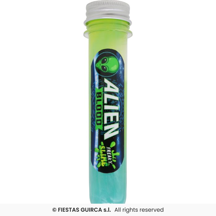 FIALETTA CON SUCCO DI CERVELLO ZOMBIE O SANGUE IN SLIME COLORI NEON