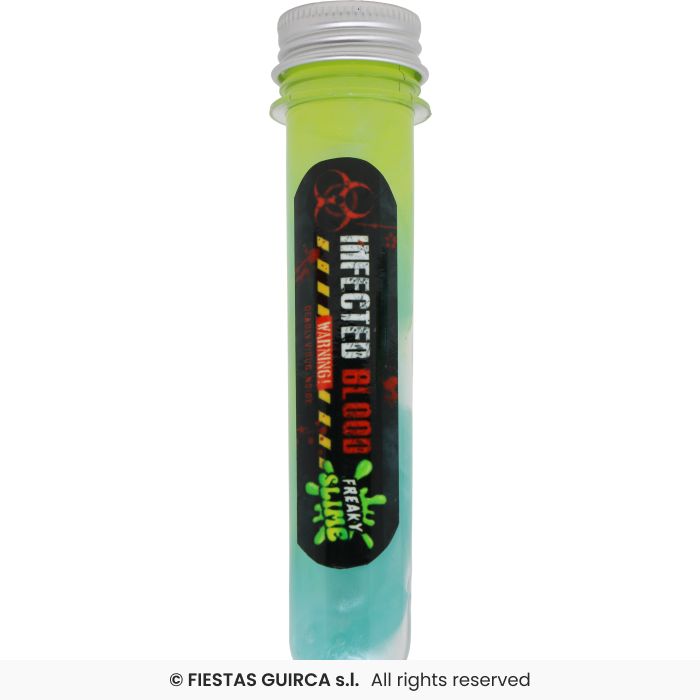 FIALETTA CON SUCCO DI CERVELLO ZOMBIE O SANGUE IN SLIME COLORI NEON