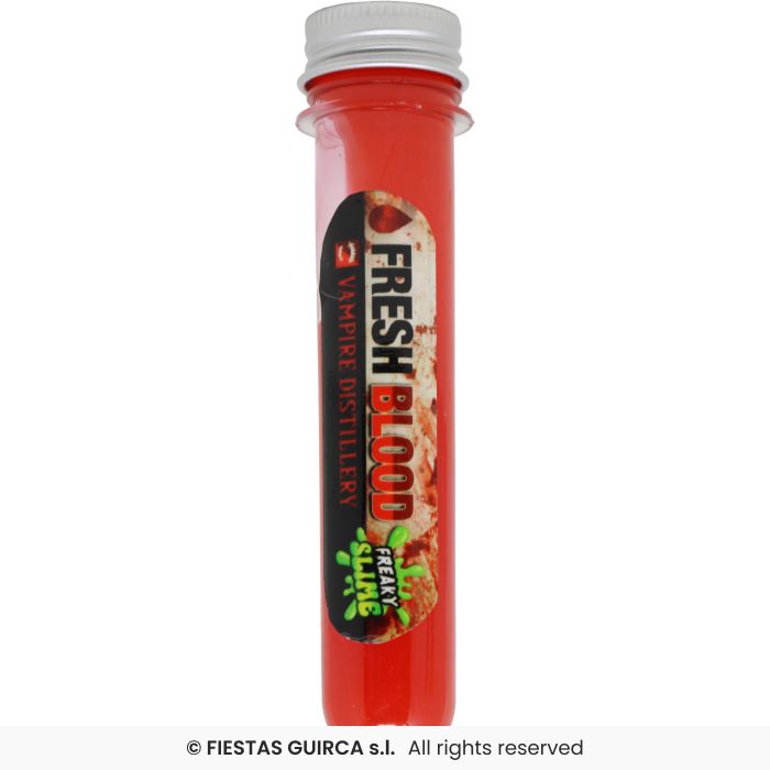 FIALETTA CON SUCCO DI CERVELLO ZOMBIE O SANGUE IN SLIME COLORI NEON